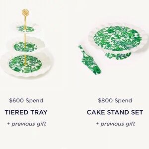 Lilly Pulitzer Cake Stand and Tier Stand